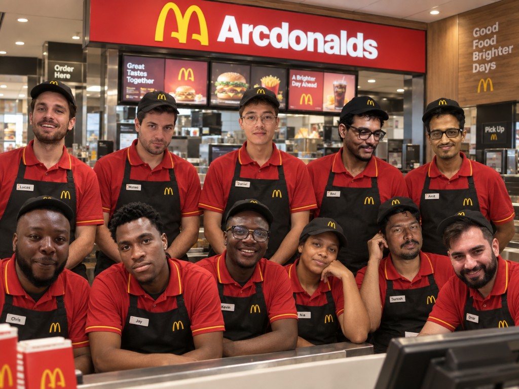 Arcdonald's counter crew