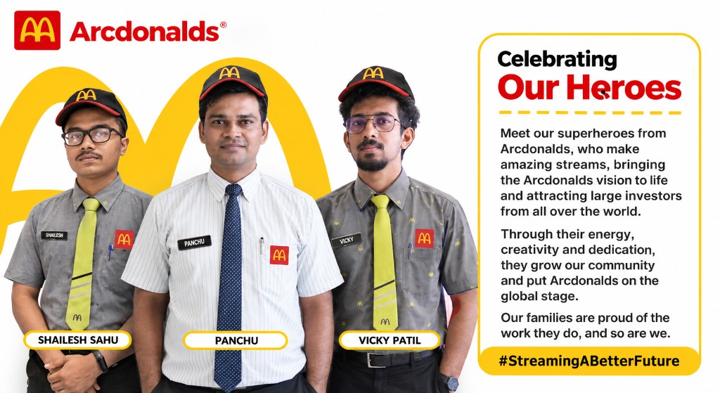 Shailesh, Panchu and Vicky — Arcdonald's heroes